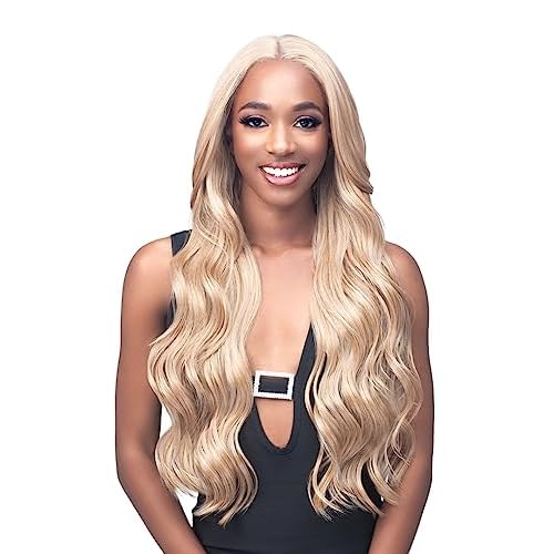 BOBBI BOSS Glueless Invisible Lace Human Hair Blend Wig MBLF005 ANTONIA (1B)