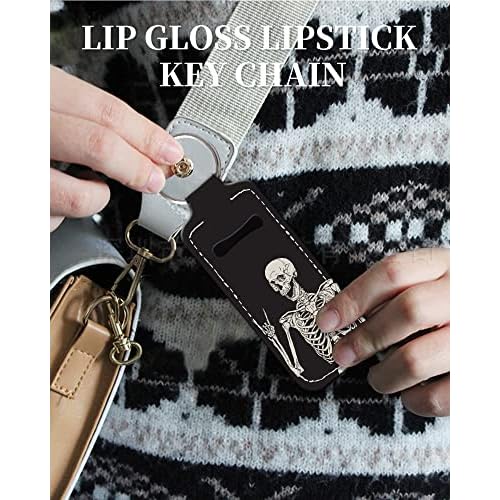 Chapstick Holder Keychain Fashion Lipstick Sleeve Lip Balm Portable Pocket Lip Gloss Tube Holder