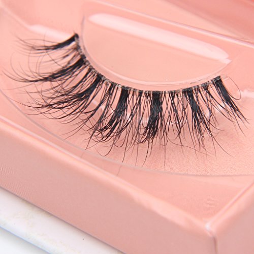 Clear Band Fluffy 3D Mink False Eyelashes- Round Wispy Natural Lashes with a Medium Dramatic Look