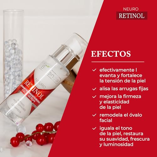 Bielenda Neuro Retinol - Face Serum Advanced Repair - Lifts And Tightens The Skin - Smooths Wrinkles - Evens Out Skin Tone, Restores Vitality - Neuro Retinol Face Serum Rejuvenating Day/Night - 30 ml