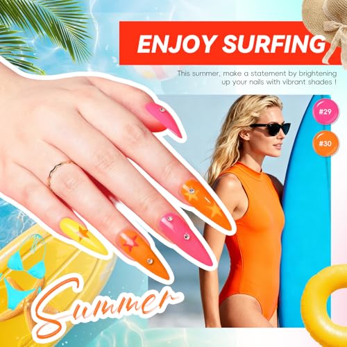 COSCELIA 60 PCS Gel Nail Polish Set, 55 Colors Gel Nail Polish with 5pcs Top Base Coat All Seasons Nail Polish Kit Winter Spring Full Colors Manicure Nail Art Gifts for Women Girls