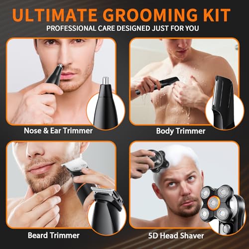 Mens Foil Shavers, Beard Trimmers for Men Professional,Electric Shavers for Men, Mustache Trimmer Face Shaver, Wet/Dry Beard Shaver, 3 Peeds Electric Razor for Face