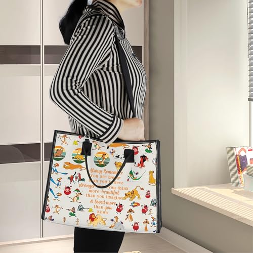LEVLO Lion Cosmetic Make Up Bag Cartoon Lion Fans Gift You Are Braver Stronger Smarter Than You Think Cartoon Animal Zipper Pouch Bag