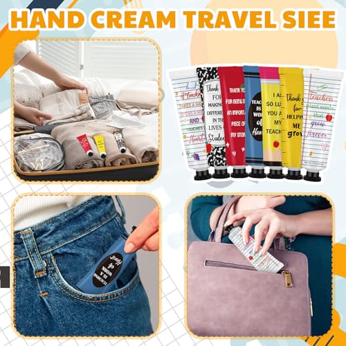 Loopeer 36 Pcs Teacher Appreciation Gifts Bulk Hand Cream Hand Lotion Inspirational Dry Cracked Hands Travel Size Moisturizing Gifts for 2026 Teacher Appreciation Week Graduation
