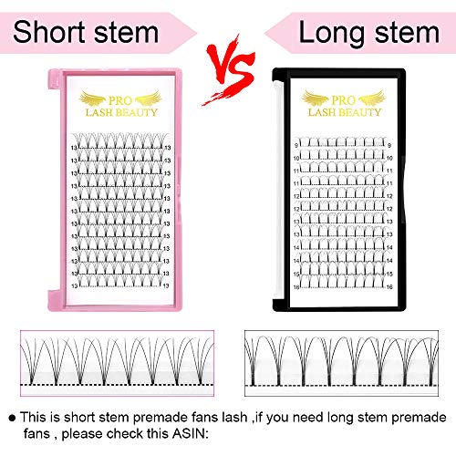 Premade Fans Eyelash Extensions 4D-C-0.10-9-15 Short Stem Premade Volume Eyelash Extensions 3D 5D 7D Volume Lash Extensions .07 .10 Pre made Lash Fans C D Curl 9-15 MIX(4D-C-0.10,9-15mix)