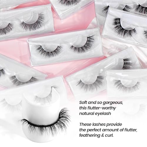 MAGEFY 20 Pairs False Eyelashes,4 Styles Eyelashes 7mm-16mm Lashes Natural Look to Dramatic False Eyelashes with Portable Boxes,Style-2