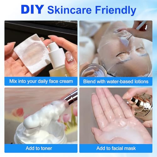 Hyaluronic Acid Serum Powder for Skin,Low and High Molecular Weight,Cosmetics Grade Skin Hydration and Moisture Support Supplements - Vegan, Water Soluble 200 Grams