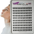 PARK SUNG HEE MIRACLE LASH DIY False Eyelashes, Lash Clusters, Lengthening Wisps 9mm-16mm Contact Lens Friendly, Easy to Apply, Reusable Strip Lashes (E1-220, 13mm), Black