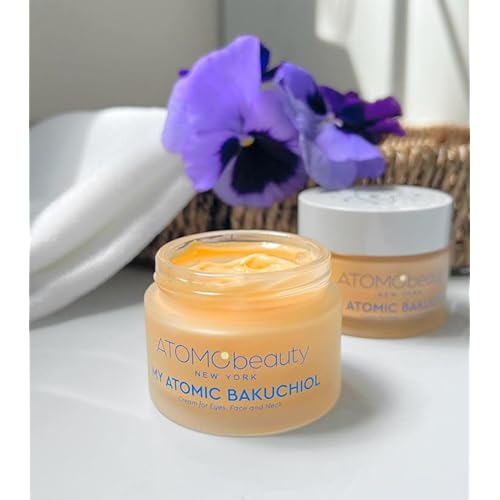 MY ATOMIC BAKUCHIOL Cream for Eyes, Face and Neck ? Bakuchiol + Purified Quinoa Seed Polysaccharides | Anti-Aging, Lifting & Brightening | Retinol Alternative | Vegan & Dermatologically Tested ? 45ml