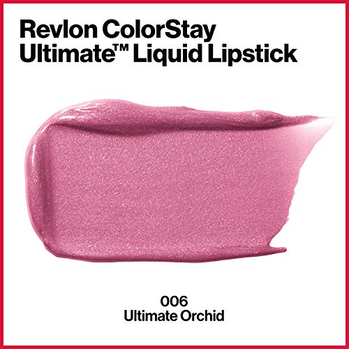 Revlon ColorStay Ultimate Liquid Lipstick, Longwear Rich Lip Colors, Wears for Up to 24 Hours, Satin Finish, 060 Ultimate Orchid, 0.1 fl oz