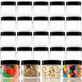 Small Plastic Containers With Leads - 5 OZ Small Jars with Lids - 24 Pack - Great as Travel Containers for Creams, Cosmetic - Leak Free