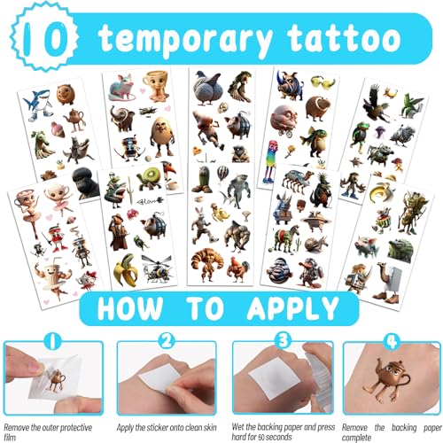 84Pcs Italian Brainrot Party Favors with Brainrot Action Figure & Brainrot Meme Temporary Tattoo, Decorations Gifts for Fans Office Home Desktop Decor