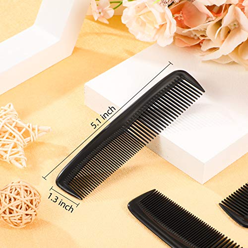 Leinuosen 24 Pieces Hair Combs Set Plastic Hair Comb for Women and Men, Fine Dressing(Black)