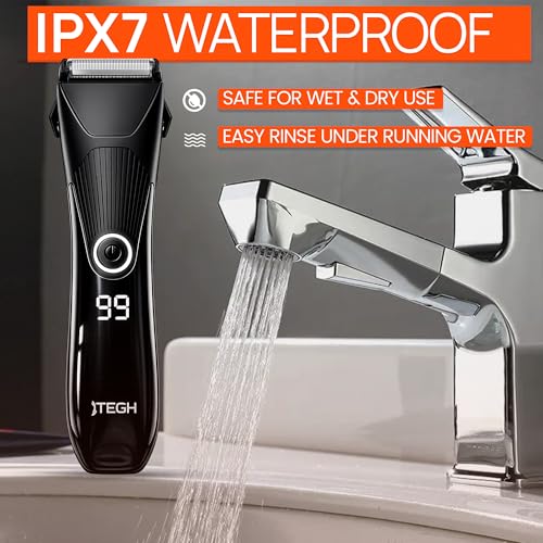 TEGH Men¡¯s Beard & Hair Grooming Trimmer ? Cordless Electric Beard & Hair Trimmer for Men, Rechargeable Waterproof Design with Adjustable Guards