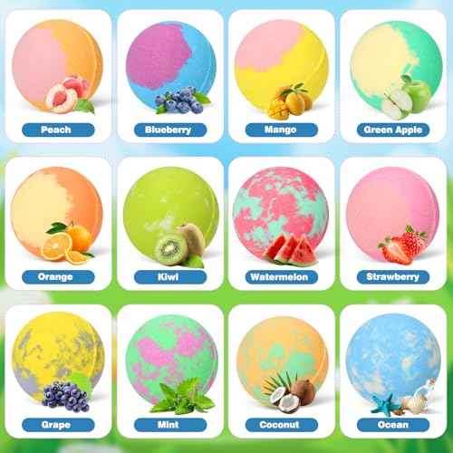 Bath Bombs for Kids with Toys Inside for Girls Boys, 12 Pack Kids Bath Bombs with Surprise Dog Pretend Playset, Handmade Bubble Bath Fizzies Birthday Christmas Gift Set