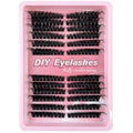 Lash Clusters Kit - Stunning Natural Black 60D 80D Volume Eyelash Extensions, 216 Pcs Individual Lashes 8-16mm, D Curl Thick Cluster Lashes for Gorgeous Eyes (80D)