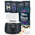 Maxpearl Digital Waxing Kit + 2.5LB Hard Wax Beads Bag for Full Body Waxing - Brazilian, Bikini Waxing, Face, Eyebrows, Underarms, Arms, Chest, Back, Legs, Jasmine & Coconut Formula