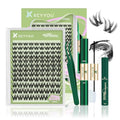 KEYYOU LASH Extension Kit 108Pcs Angel Lash Clusters Kit Thick Eyelash Extension Kit with Glue and Seal,Tweezers,Remover for DIY lash extension kit at Home£¨Kit-Angel A01-D-8-18MIX£©