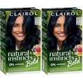 Clairol Natural Instincts Bold Permanent Hair Dye, BL28 Blue Black Colibri Hair Color, Pack of 2