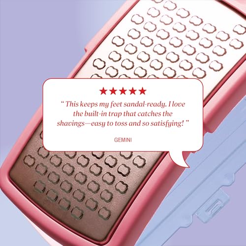 Onyx Professional Foot Rasp, No Mess Callus Remover for Feet, Includes Debris Catcher - Stainless Steel Foot Scrubber Dead Skin Remover, Lightweight Callus Shaver for Feet, Foot File, Pedicure
