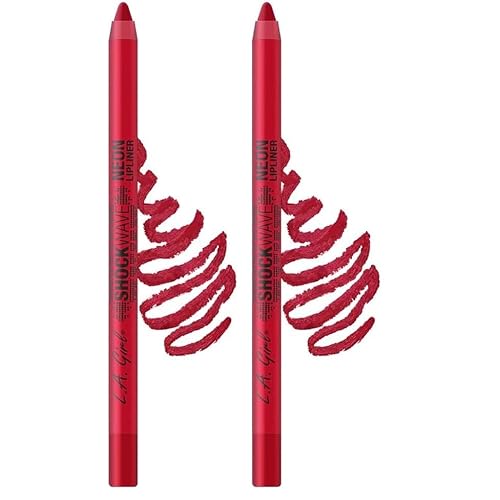 L.A. Girl Shockwave Lipliner, Fiery GP734 (Pack of 2)