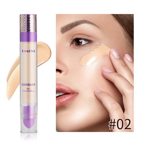 Diaoni Coverage Concealer, Diaoni Korean Concealer, Diaoni Liquid Concealer, Korean Conceals Stick Foundation, Lightweight, Long-Lasting, Waterproof, Natural Full Coverage (02+03, small)