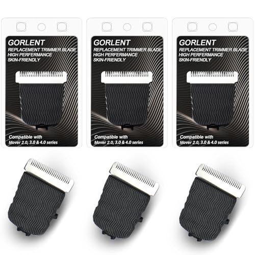 3 Pcs Replacement Trimmer Blades for Manscapes The Lawns Mower 4.0 3.0 2.0 Series, Ceramic Trimmer Blade Refill Cartridge with Skin Guard & Easy Snap-in Design