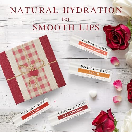 Natural Lip Balm ? Gifts for Wife, Husband, Boyfriend, Girlfriend, Women, Men - Organic & Natural Ingredients - Moisturizing Lip Chapstick - Great Gift Idea for Valentines Day - 0.15oz (Pack of 4)
