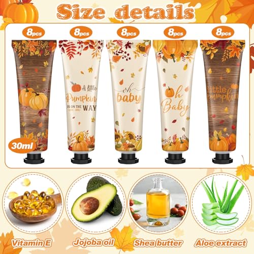 40 Pcs Thanksgiving Baby Shower Hand Cream Bulk Hand Cream Gifts a Little Pumpkin Baby Shower Party Favors for Guests Travel Size Lotion Autumn Thanksgiving Wedding Birthday Party Supplies