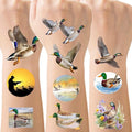 160 PCS Mallard Duck Themed Tattoos Temporary Stickers One Lucky Duck Baby Shower Duck Hunting Birthday Party Favors Supplies Decorations Goodie Bag Tattoos(24 Sheets)