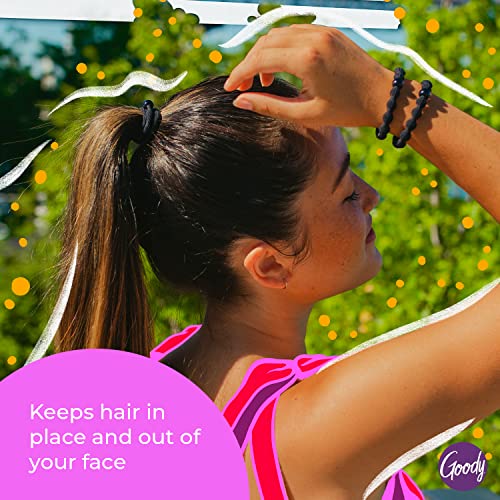 Goody Ouchless Forever Elastics - 3 Count, Winter Solstice Collection - Pain-Free Hair Accessories for Men, Women, Boys & Girls to Style With Ease and Keep Hair Secured
