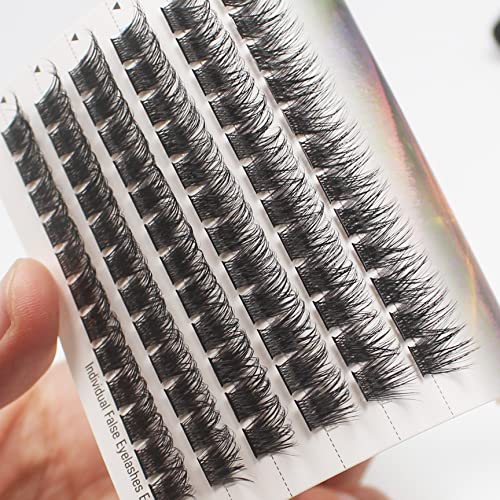 ¡æVayator False Eyelashes 8-20mm To Choose D Curl Extension Reusable Eyelashes Fluffy Wispy Lightweight Natural False Eyelashes Thick Individual grafting false lash (C#-12mm)