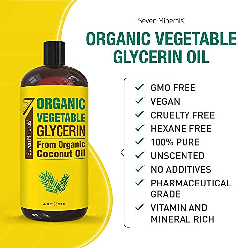 Seven Minerals Organic Vegetable Glycerin & Pure Sweet Almond Oil