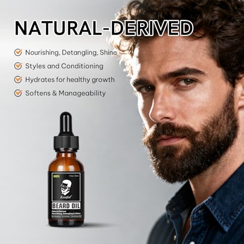 NUSPA NUSPA Nourishing Beard Oil Natural-derived,Detangling Add Shine hair and beard growth oil is suitable for men's thick, soft, smooth, nutritious beard oil beard care