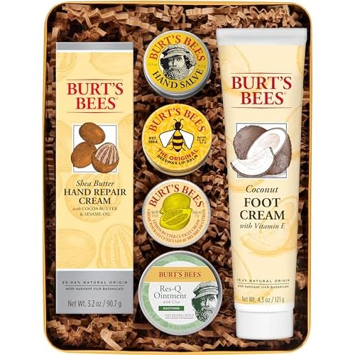 Burt's Bees Mothers Day Gifts for Mom, Classics Set with Lip Balm, 6 Products