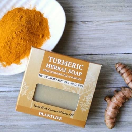 Plantlife Turmeric Bar Soap - Moisturizing and Soothing Soap for Your Skin - Hand Crafted Using Plant-Based Ingredients - Made in California 4.5oz Bar