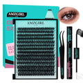 Lash Extension Kit 280PCS Eyelash Clusters 80D DIY Eyelash Extension Kit Individual Lashes Natural Lash Clusters Kit with Lash Bond and Remover, Lash Tweezers(D-Mix9-16mm Kit)