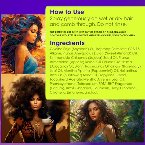 Difeel Root, Repair & Growth Conditioning Leave-in Spray 8 oz. for Stronger, Smoother, Healthier Hair with Deep Conditioning, Scalp Protection, Hair Growth and Frizz Control