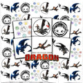 How to Train Your Dragon Tattoos Party Favors Bundle ~ 70+ Perforated Individual 2" x 2" Temporary Tattoos for Kids Boys Girls | How to Train Your Dragon Party Supplies