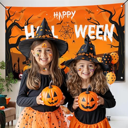 50 PCS Halloween Tattoos for Kids Party Decorations, Treats for Party Supplies Favors, Goodie Bag Stuffers Games for Boys Girls