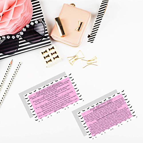 Lash Lift + Tint Aftercare Instruction Cards | 50 Pack | 2 x 3.5¡± inches Business Card Size | Eyelash Lift and Tint Kit at home diy aftercare supplies | Lash Print with Pink Inlay Design