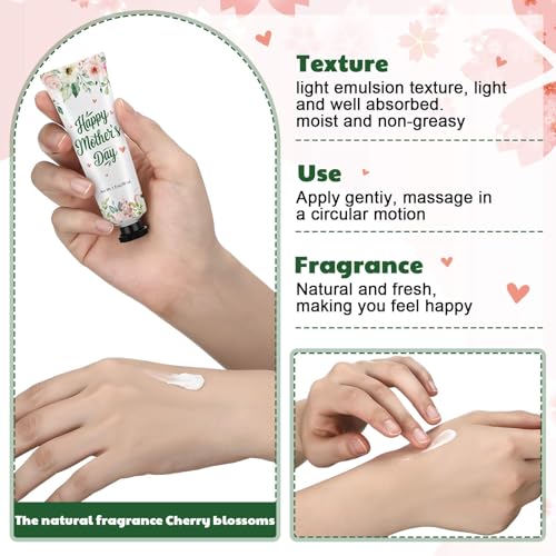 Loopeer 24 Pcs Mother's Day Hand Cream Gift Set - Bulk Gifts for Mom, Travel Size Lotion for Appreciation from Daughter or Son Mothers Day Gifts Bulk