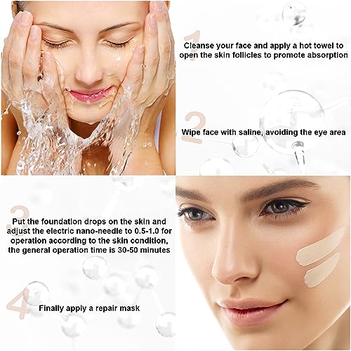 BB Pigment Serum Starter KitHyaluronic Acid Serum Foundation Skin Care Kit 8ml 12pcs, contains Niacinamide, Semi-Permanent Pigments Brown Concealer Darkest Tone Anti-Aging Foundation #6