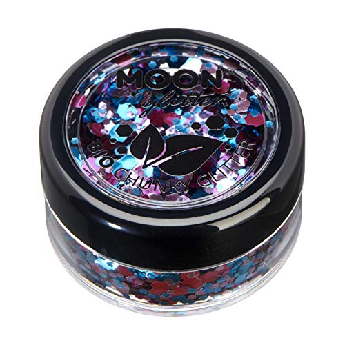 Mystic Bio Biodegradable Eco Chunky Glitter by Moon Glitter - 100% Cosmetic Bio Glitter for Face, Body, Nails, Hair and Lips - 3g - Enchanted