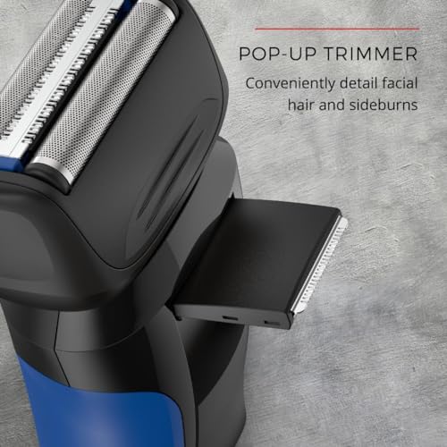 Remington Comfort Series Foil Shaver for Men, Electric Shaver, Pop-up Trimmer, Blue, PF7400E