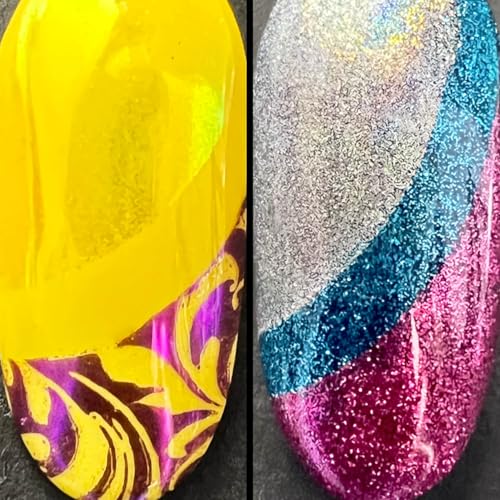 SheModern Non-Stick MATTE + CHROME + STICKY Adhesive Base Clear Gel Polishes (Hema-Free, TOP-free) with Bonding Layer for Creative Dry Coloring of Chrome, Pigment, Glitter, and Sticker Decal