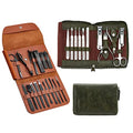 FAMILIFE Manicure Set, Nail Kit 11 in 1 pedicure kit Stainless Steel Mens Manicure Kit Leather and Gifts for Men, and 16pcs Manicure Set Nail Clippers Pedicure Kit Manicure Kit Nail Clipper Set