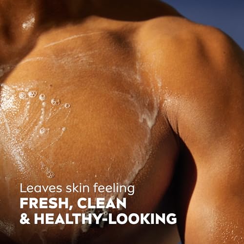 NIVEA MEN Deep Clean Rock Salts Body Wash with Scrub Particles and Natural Rock Salt,Exfoliating Body Wash for Men,Cleanses Without Drying Skin,16.9 Fl Oz Bottle,(Pack of 6)