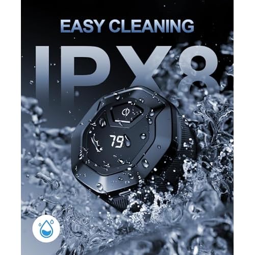 Head Shavers for Bald Men, 10000 RPM High-Speed 6D Magnetic Razor, IPX8 Waterproof Wet/Dry Shaving, Hypoallergenic Blades, LED Display & Storage Case, Lustrous Black
