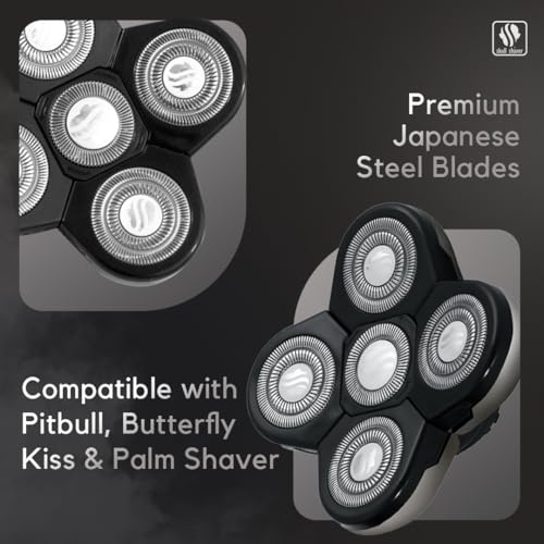 Skull Shaver Forte Replacement Blade - High-Performance Shaving Blade - Waterproof Electric Razor Blade - Wet & Dry Use - Compatible with Pitbull, Palm & Butterfly